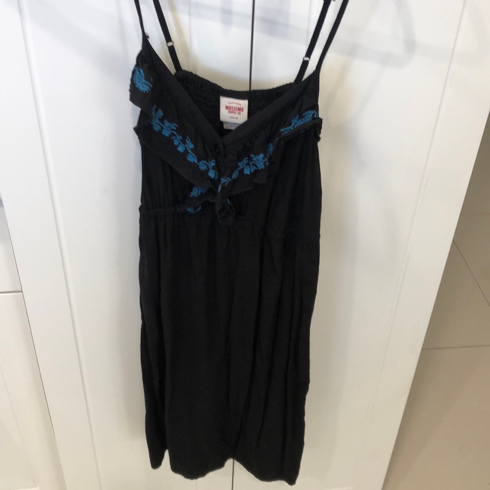 Mossimo Woman’s dress, Size medium, Black with blue flower sown embellishments